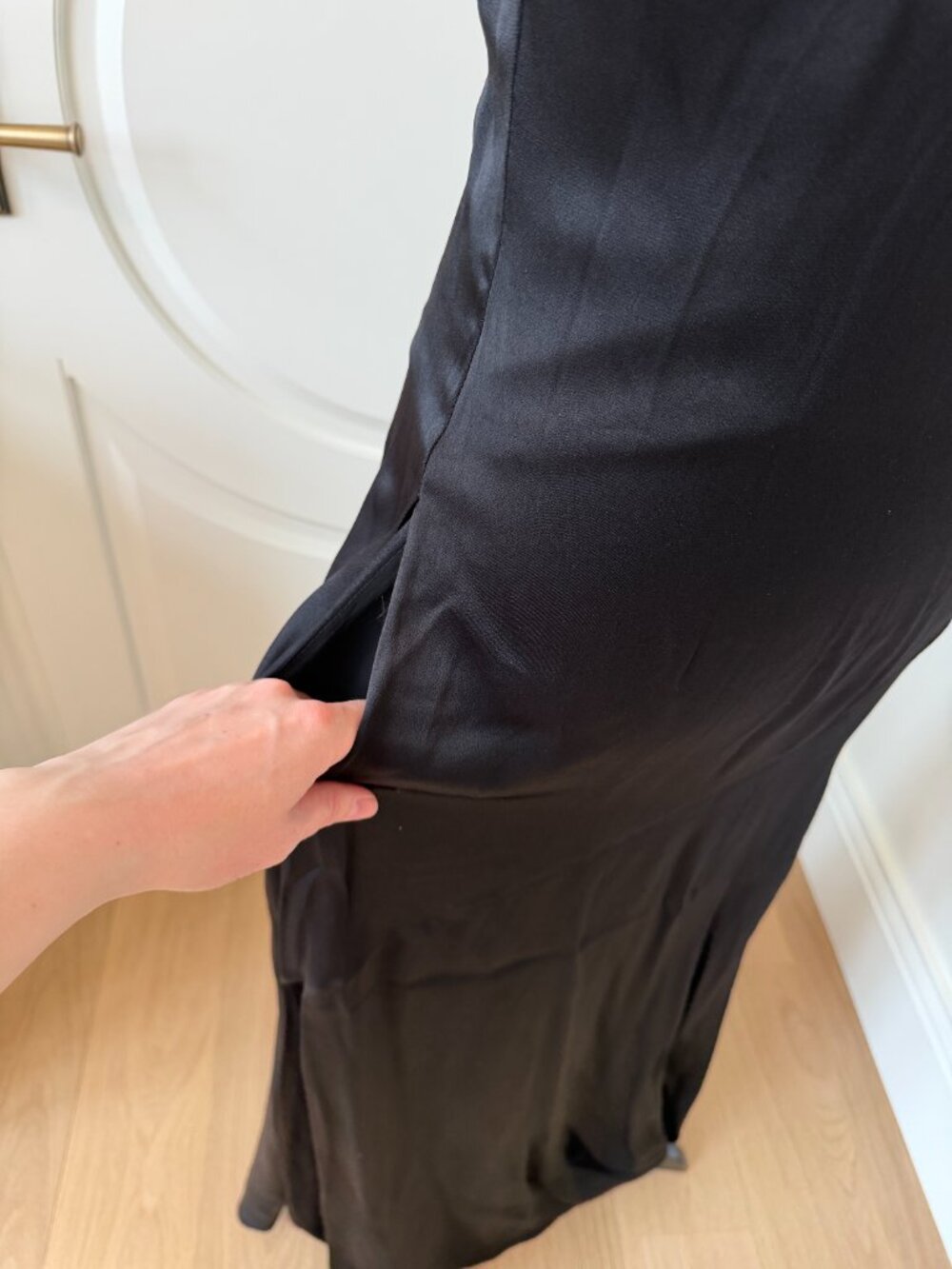 Karen Millen Satin Back Crepe Halter Maxi Dress - Picture 9 of 11